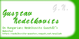 gusztav nedelkovits business card